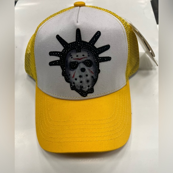 Roku Studio Other - Roku Ghost Town Yellow and White Trucker hat with Graphic Design